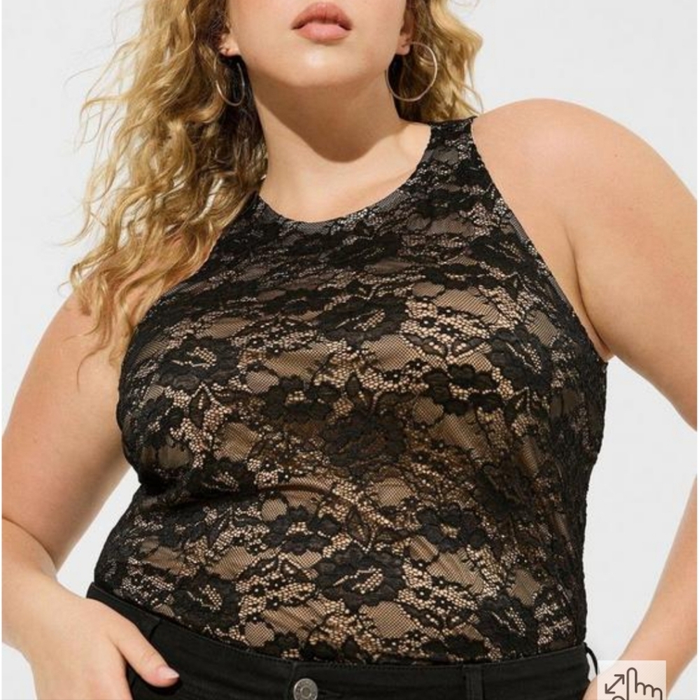 Stretch lace tank, Torrid size 3, NWT